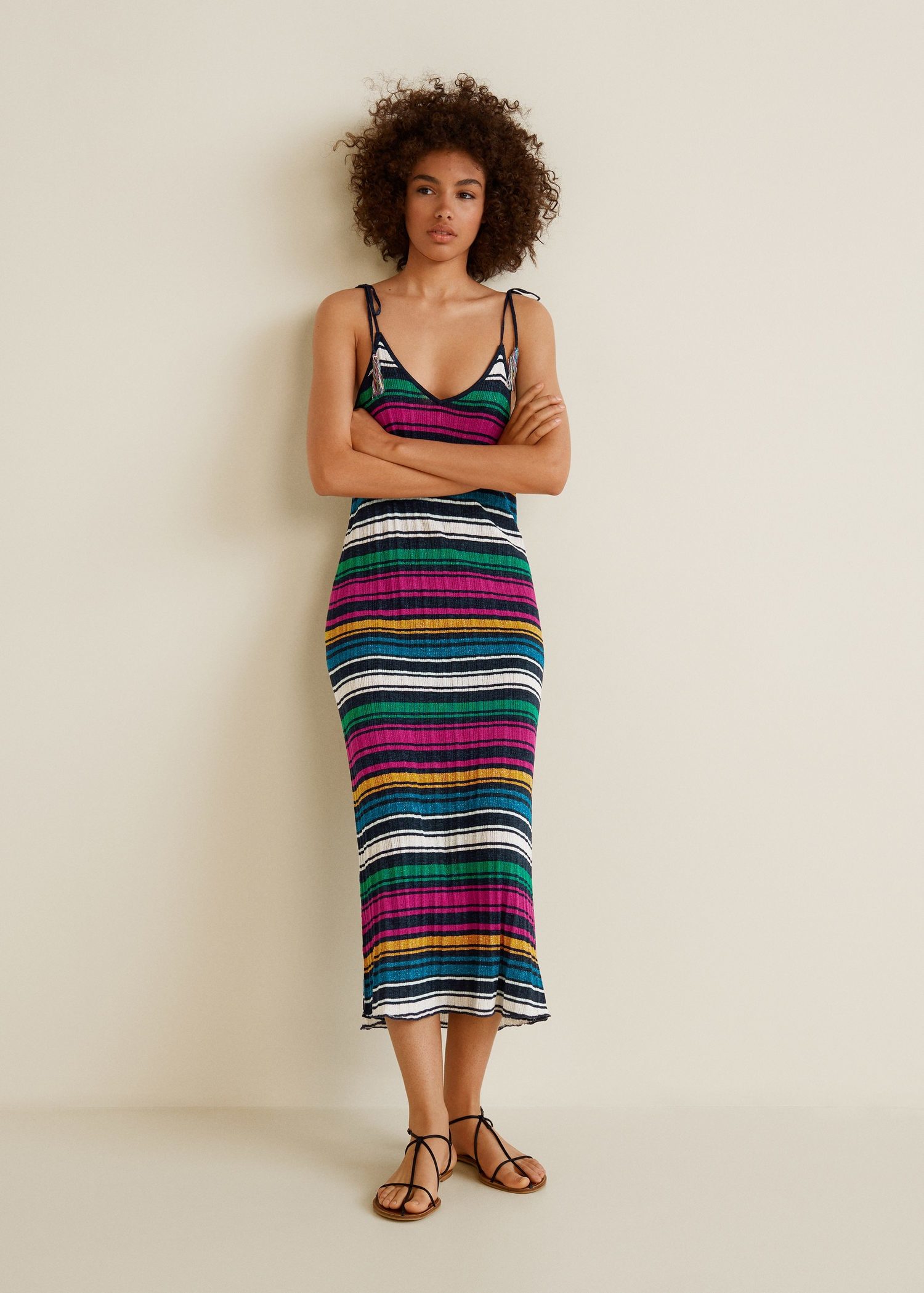 Metallic cotton dress