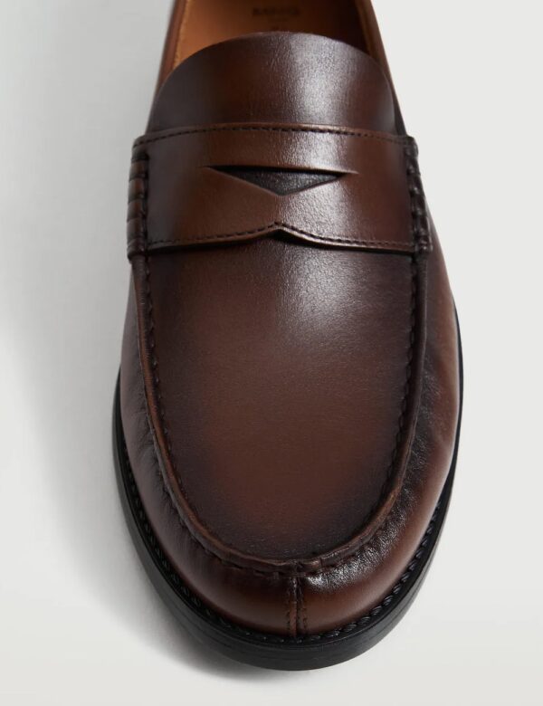 Leather penny loafers
