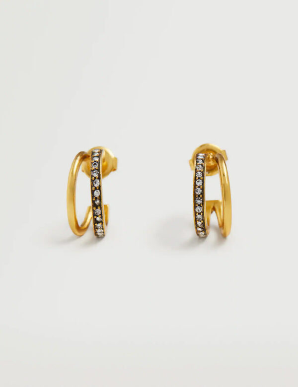 Sparkled hoop earrings